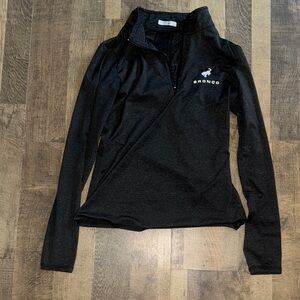 Sporty Black "Bronco" Dri-Fit 1/4 Zip Pullover - Size S Catchy